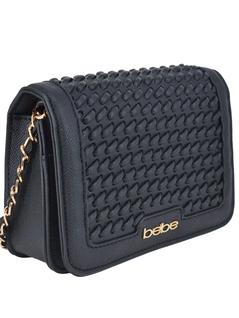 458. NWT BEBE WOVEN CROSSBODY HANDBAG
